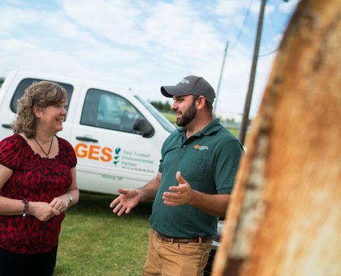 GES Consultant Providing Residential Consultation for above ground oil tank removal